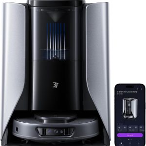 3i S10 Ultra Robot Aspirateur Laveur, avec Système WaterRecycle, Aspiration de 13000 Pa, Rouleau Serpillère Extensible et Auto-nettoyant, Lavage & Auto-Séchage du Mop, Auto-vidange & Remplissage