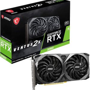 MSI GeForce RTX 3060 VENTUS 2X 12G OC Carte graphique - 12 Go GDDR6, 1807 MHz, PCI Express Gen 4, 192 Bits, 3x DP v 1.4a, HDMI 2.1 (Prend en Charge 4K à 120 Hz)
