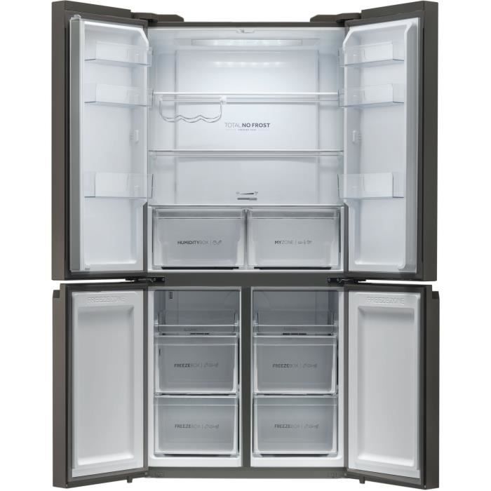 Réfrigérateur multi-portes - HAIER - Cube 90 Series 5 RTG785NHD - Classe E - 643 L - 190,5 x 90,8 x 74,8 cm - Inox foncé – Image 3